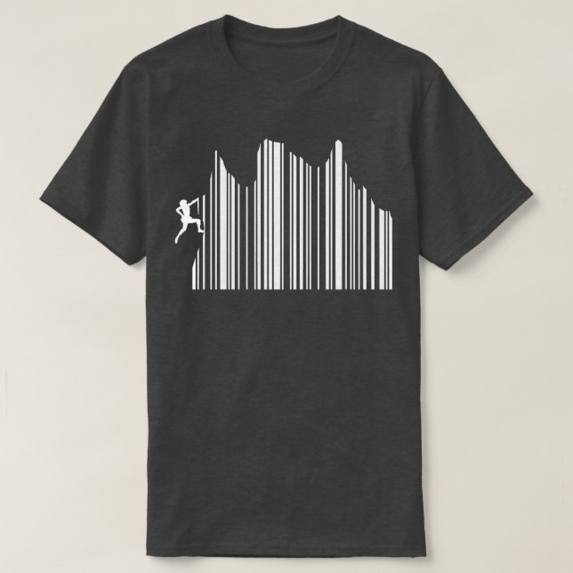 Camiseta Hiker do Supermercado de Escala de Código de Barra (Frente do Design)