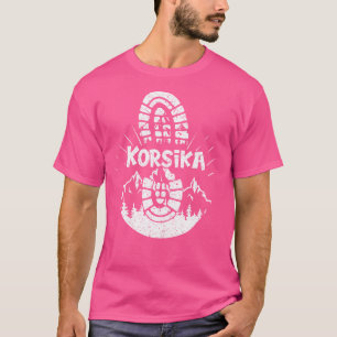 Camiseta Hiker Korsika França Ski de Férias de Caminho