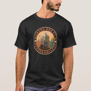 Camiseta Hiker Na Cúpula Picos De Caminho E Voltas De Vales