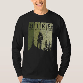 Camiseta Hiker Periodic Table Elements Outdoor Hiking Nerd