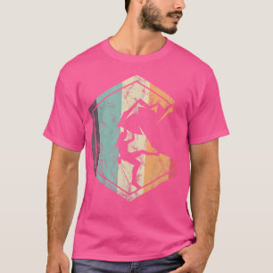 Camiseta Hiker Retro Montanhista em Escala de Rochas Incrív