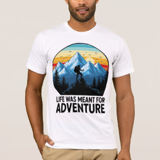 Camiseta Hiker Silhouette Mountain Adventure Design