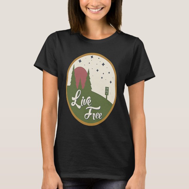 Camiseta Hiking & Adventure Great Outdoors Wanderlust Live  (Frente)
