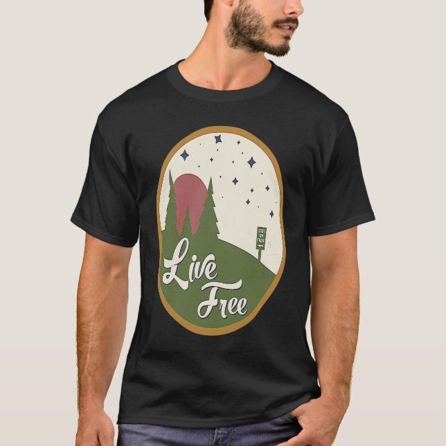 Camiseta Hiking & Adventure Great Outdoors Wanderlust Live  (Frente)