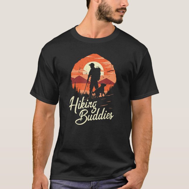 Camiseta Hiking Buddies Outdoor Trail Walking for Pet Dog O (Frente)