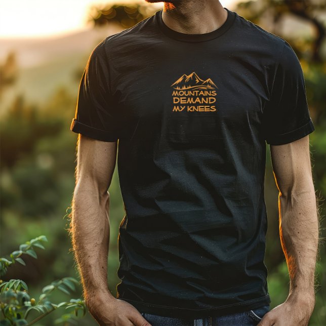 Camiseta Hiking camping humor black orange (Criador carregado)