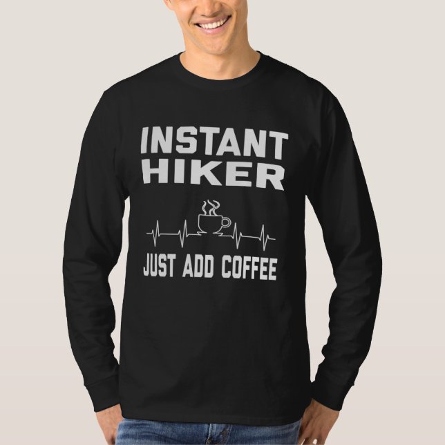 Camiseta Hiking Coffee  Coffee Humor  EKG (Frente)