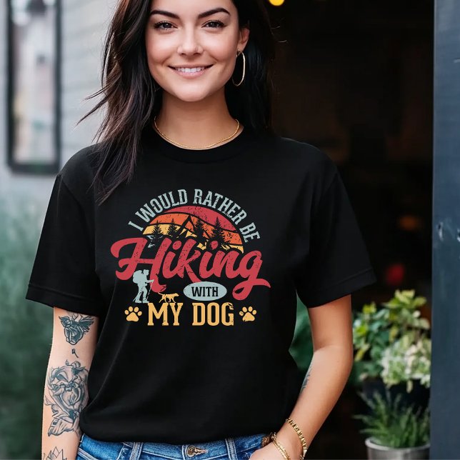 Camiseta Hiking Com Meu Cachorro (Criador carregado)