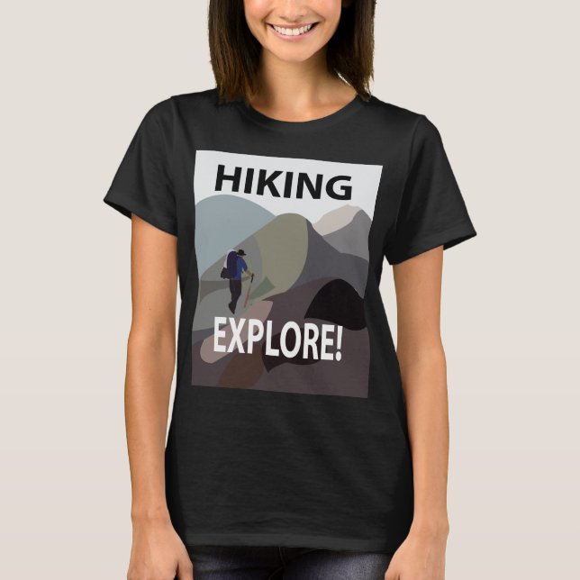 Camiseta Hiking Explore Montanhas Adventure Hiking (Frente)
