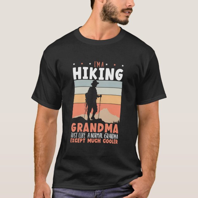Camiseta Hiking Grandma Mountain Climbing Hiker Grandmother (Frente)