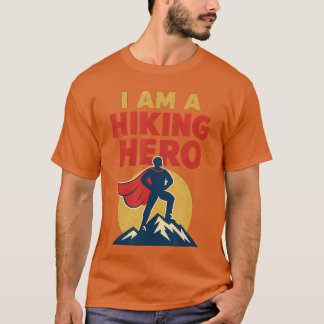 Camiseta Hiking Hero Comic Mountain Adventure Design funny