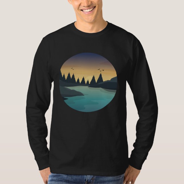 Camiseta Hiking nature mountain (Frente)