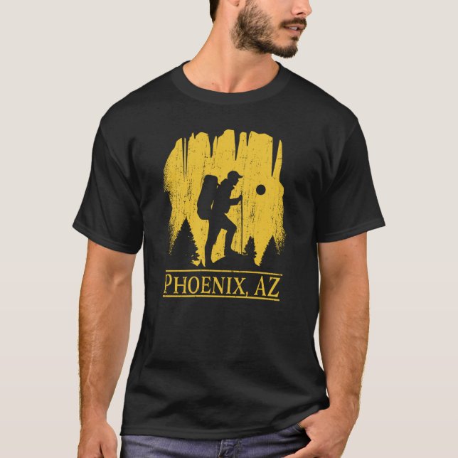 Camiseta Hiking Phoenix Arizona US State Hiker Trip Souveni (Frente)