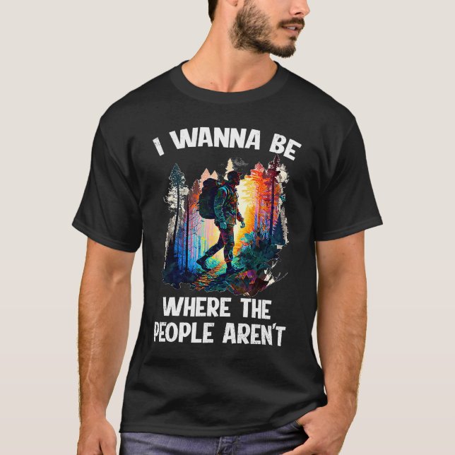 Camiseta Hiking pilgers no people peace alone walking (Frente)