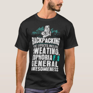 Camiseta Hiking Side Effects Backpacking Gifts 