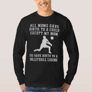 Camiseta Hilariante: Celebre Sua Mães de Voleibol