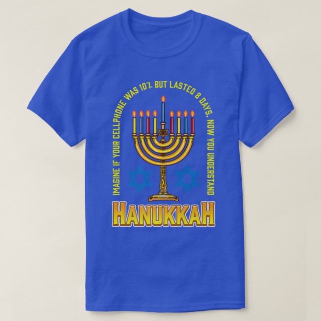 Camiseta Hilarid Hanukkah Meme Festival Judeu Menorah Ca (Frente do Design)