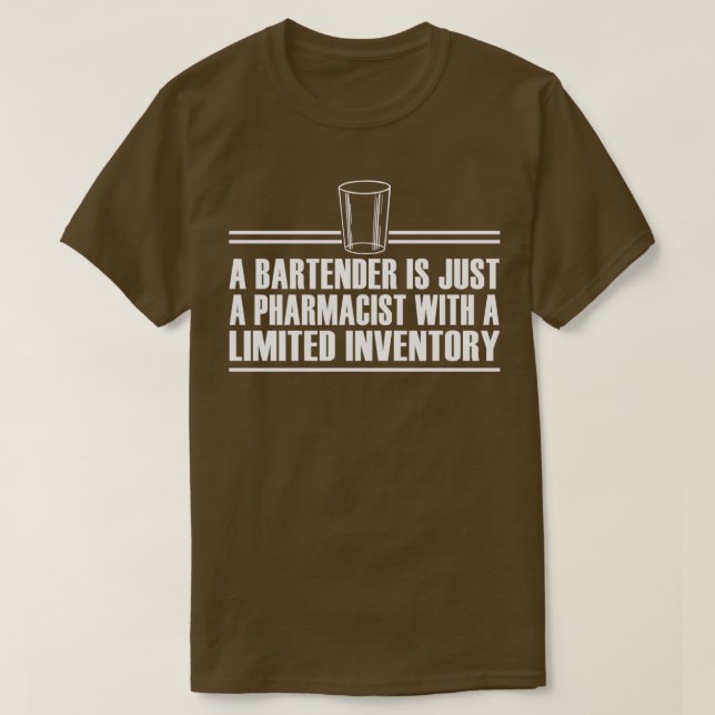 Camiseta Hilarious Bebendo Bartending (Frente do Design)