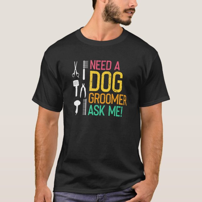 Camiseta Hilarious Doggos Grooming Professionals Illustrati (Frente)