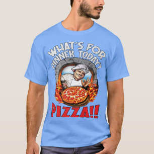 Camiseta Hilarious Engraçado Pizza LoverO que há para Janta