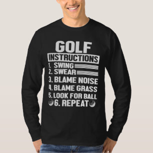 Camiseta Hilarious Golf Instrui Novelty Ideia Para Golfe