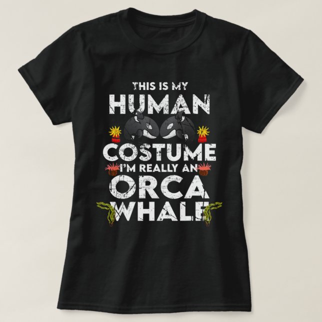 Camiseta Hilarious Orca Halloween Costume  (Frente do Design)