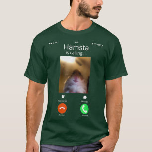 Camiseta Hillarie Dank Meme Hamster Chamando Câmara Frente