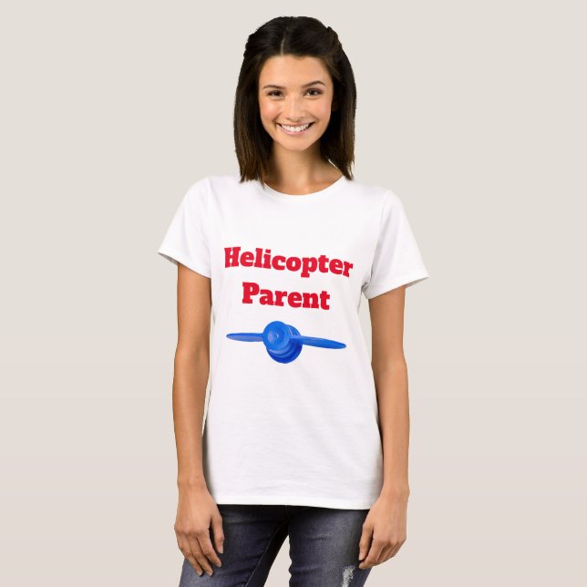 Camiseta Hillarie Helicopter Parent Red Blue 4Charlotte (Frente Completa)