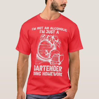 Camiseta Hillarious Bartender - Garçom Álcool Fazendo Traba