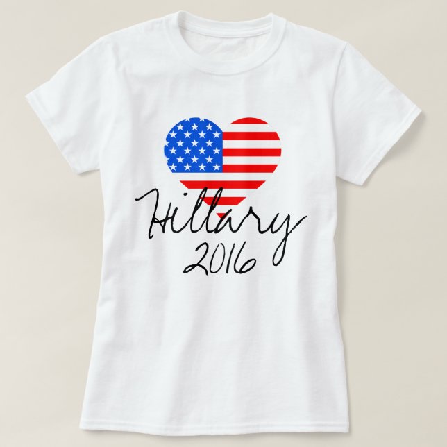 Camiseta Hillary 2016: O t-shirt das mulheres americanas da (Frente do Design)