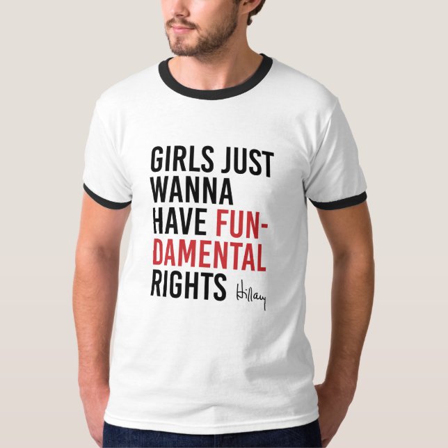 Camiseta Hillary - as meninas apenas querem ter direitos (Frente)