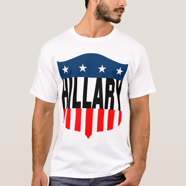Camiseta hillary clinton 08. estrelas e listras. (Frente)