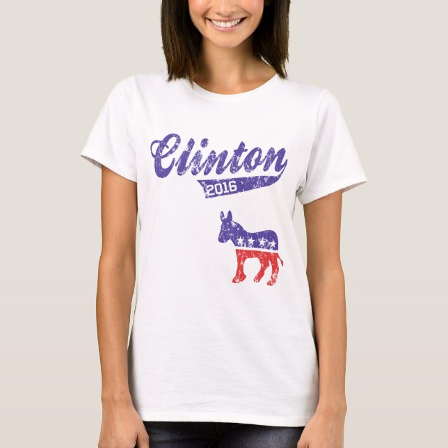 Camiseta Hillary Clinton 2016 Democratas desportivas (Frente)