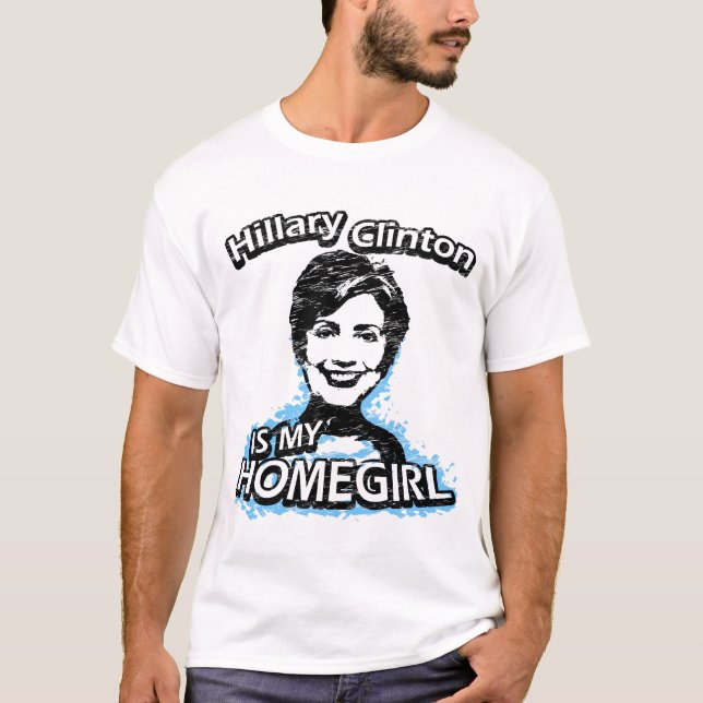 Camiseta Hillary Clinton é meu homegirl (Frente)