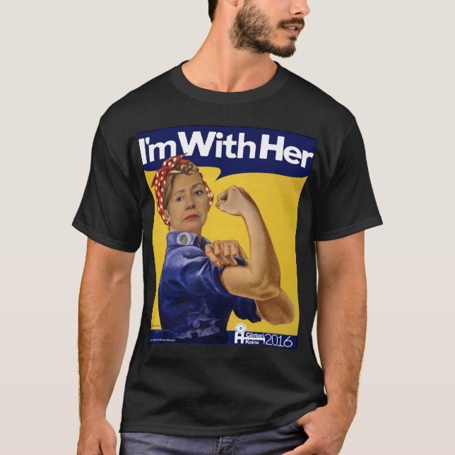 Camiseta Hillary Clinton eu sou com ela! (Frente)