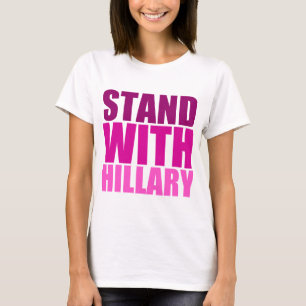 Camiseta Hillary cor-de-rosa 2016