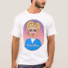 Camiseta Hillary curvada, homem do t-shirt