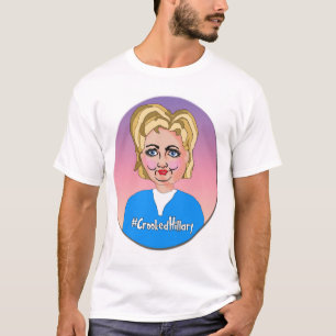 Camiseta Hillary curvada, homem do t-shirt