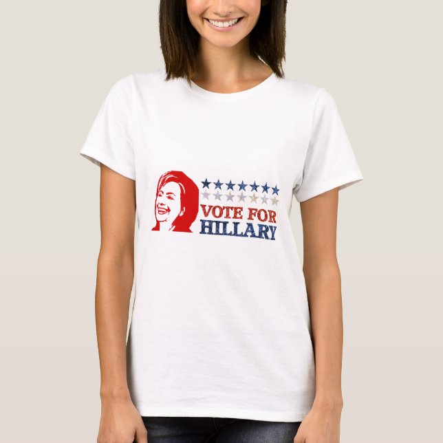 Camiseta hillary de votação relâmpago (Frente)