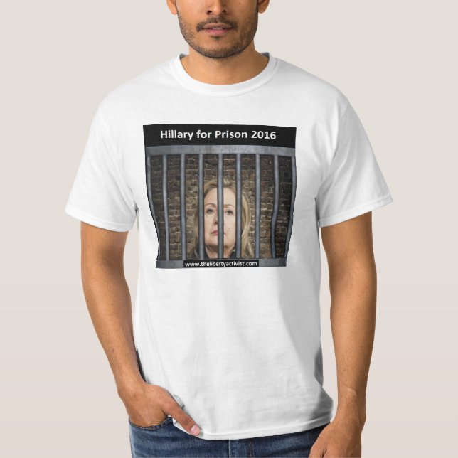 Camiseta Hillary para a prisão 2016 (Frente)