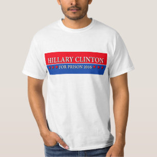 CAMISETA "HILLARY PARA A PRISÃO 2016 "