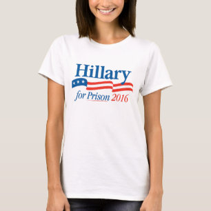 Camiseta Hillary para o t-shirt 2016 da prisão