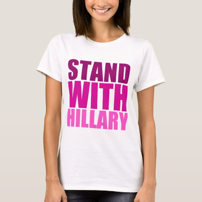 Camiseta Hillary rosa 2016 (Frente)