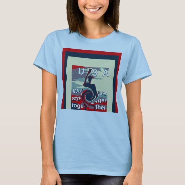 Camiseta Hillary somos mais fortes juntos Futebol feminino (Frente)