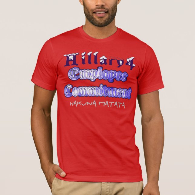 Camiseta Hillary USA presidente de voto Compromisso do func (Frente)