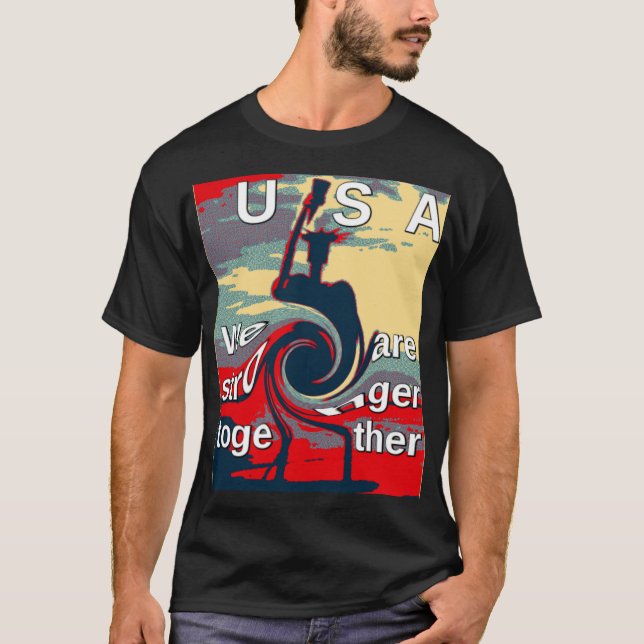 Camiseta Hillary USA somos mais fortes juntos (Frente)