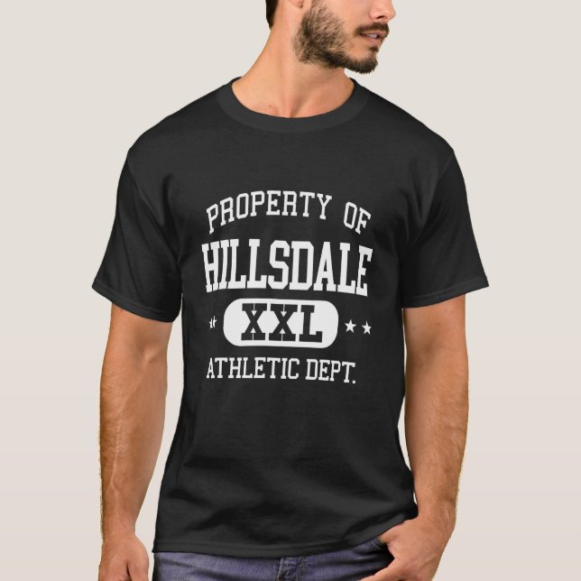 Camiseta Hillsdale Retro Athletic Property Dept (Frente)