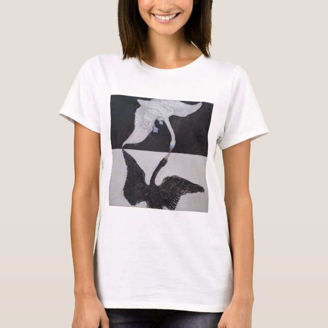 Camiseta Hilma Af Klint, The Swan No.1, Abstrato Art (Frente)
