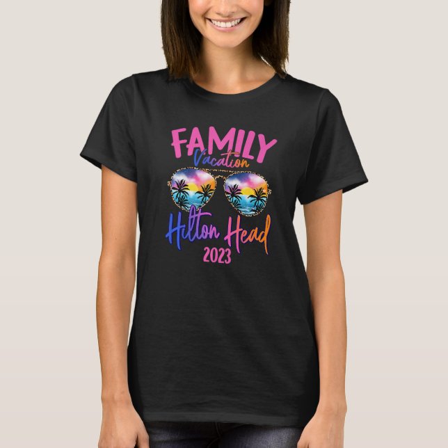 Camiseta Hilton Head Carolina 2023 Família Temática de Ócul (Frente)