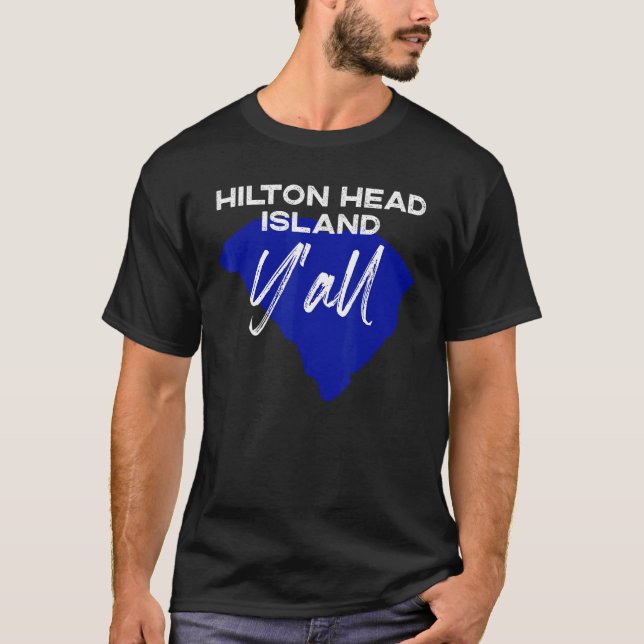 Camiseta Hilton Head Carolina do Sul Yall Sc Palmetto Estad (Frente)
